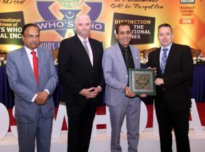 Syed Tahir Rizvi receiv the second ‘’Who’s Who Recognition of Achievement’’ Award
