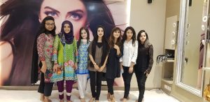 bloggers at the meet and greet at Mona J salon