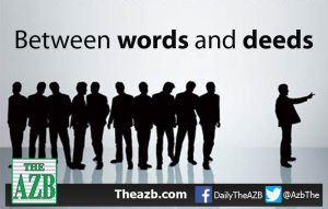 Between words and deeds