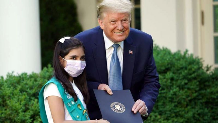 Trump honors Pakistani American girl scout