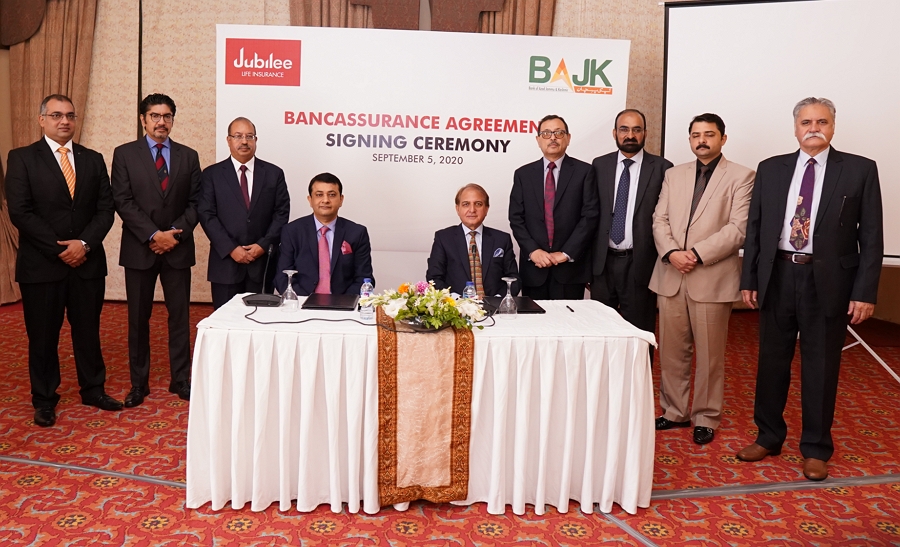 Jubilee Life and Bank of Azad Jammu & Kashmir sign Bancassurance Agreement