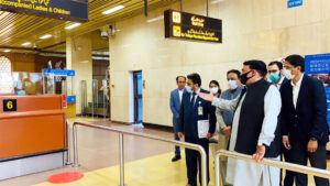 Interior Minister visits Jinnah International Airport