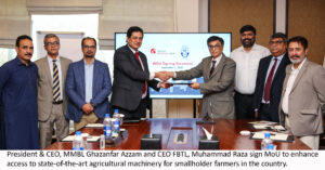 Mobilink Bank signed MoU with FBTL to provide agri-machinery for customers
