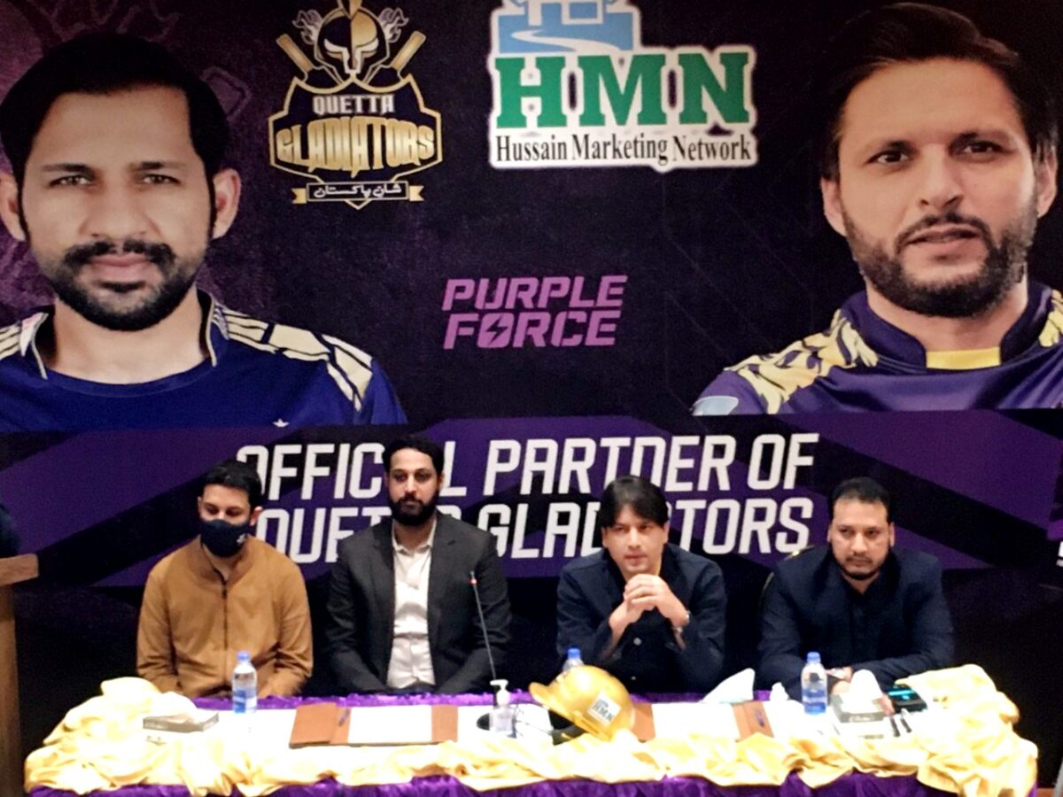 Hussain Marketing Network continue Official partnership Quetta Gladiators in PSL 7