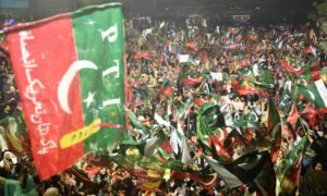 protest in karachi PTI