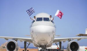 Qatar Airways Santorini