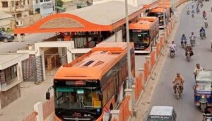Orange-line-bus-also-started-in-Karachi