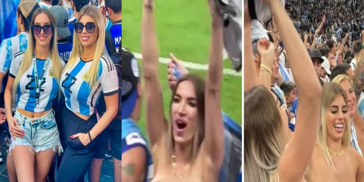 Argentina topless fan