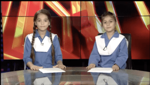 Picture - Pakistani News Channels taken over by Schoolgirls to Read Prime Time News & highlight importance of educat
