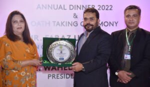 Saman Laiq Abbasi presented memento to Patron-in-Chief of PBGO.