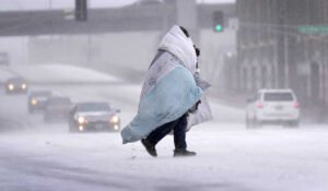 Winter storm in US