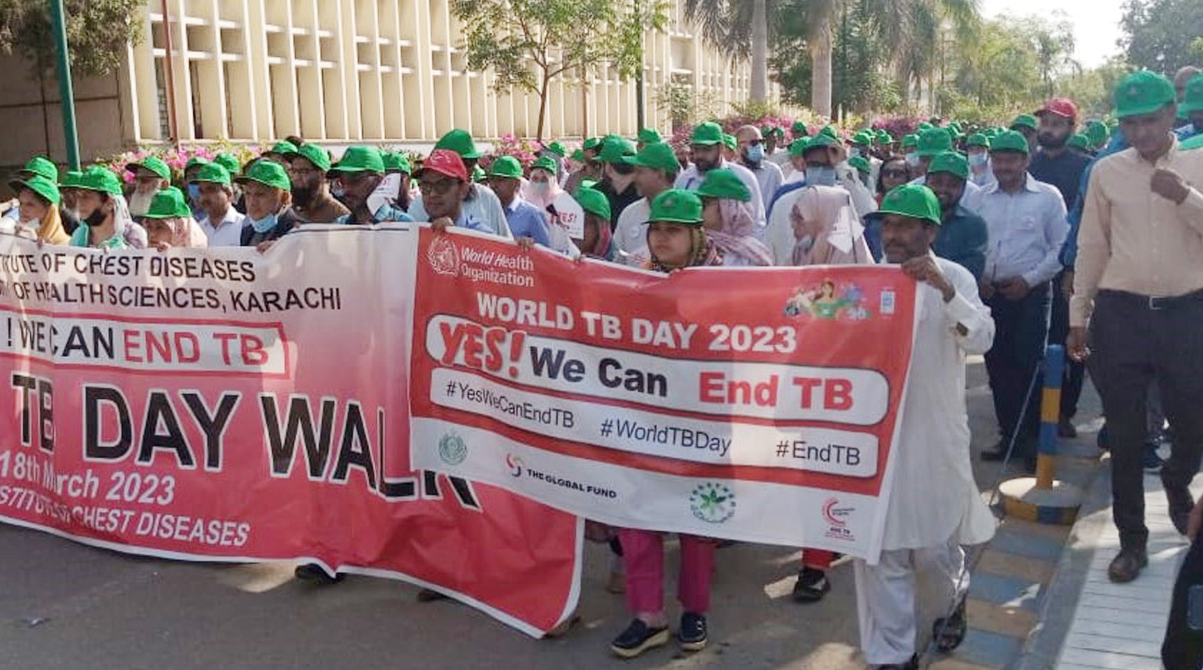 Speaking at an awareness seminar in connection with World TB (Tuberculosis) Day at Dow University of Health Sciences.