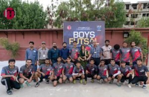IoBM Futsal Team with Winning Trophy of 4th IoBM Inter University Futsal Championship - May 2, 2023