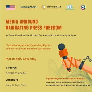 Creative Brains Productions proudly presents the Press Freedom Workshop