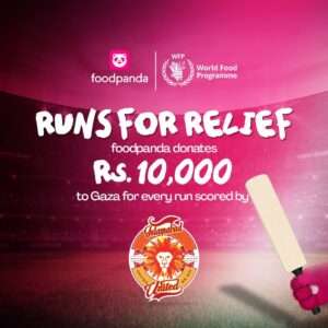 Run for Gaza foodpanda donated PKR 10,000 For Every Islamabad United Run