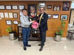 Syed Turab Shah Meets Lt Col Rizwan Ahmed at National Insurance 1
