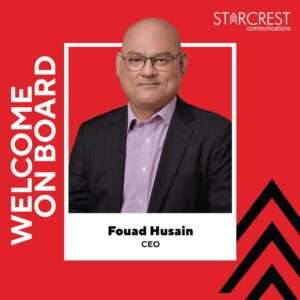 Thrilled to announce Fouad Husain as the new CEO of Starcrest Communications