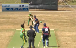 Darius Visser Makes T20I History with 39 Runs in an Over.