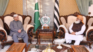 Political Situation Discussed in Meeting with JUI-F Chief and President