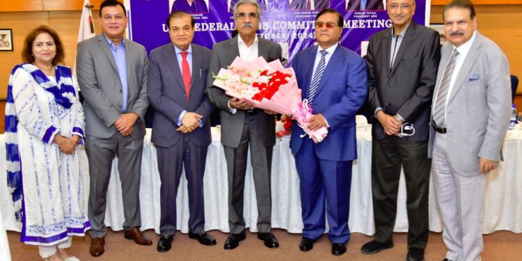 Ahmed Chinoy Director Pakistan stock exchange Attended the United Business Group (UBG) Federal Core Committee Meeting held at Islamabad Club.