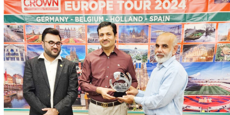 With Chairman Mr. Farhan Hanif Crown Family Members Europe Tour 2024.