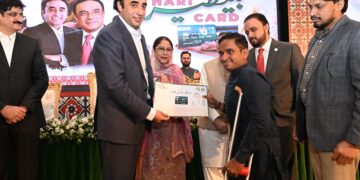 Chairman PPP Bilawal Bhutto Zardari launches the Benazir Hari Card for poor farmers in Sindh.