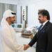 Sheikh Hamdan Bin Zayed Al Nahyan, UAE’s ruler representative in the Al-Dhafra region, UAE consul general in Karachi Dr. Bakheet Ateeq Al Rumaihiti met Sindh energy minister Syed Nasir Hussain Shah.