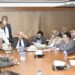 PERFORMANCE REVIEW MEETING AND KHULI KACHEHRI CHAIRED BY MINISTER OFMARITIME AFFAIRS.QAISER AHMED SHEIKH.