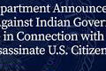 Justice Department Announces Charges Against Indian Government Employee in Connection with Foiled Plot to Assassinate U.S. Citizen in New York City.