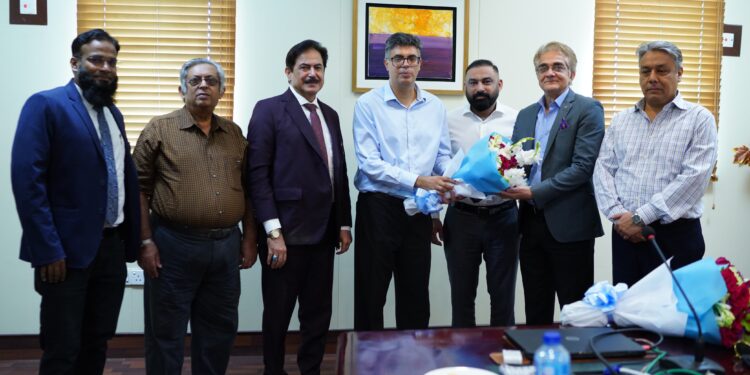 DG RID 3271 Mr. Rizwan Adhia, visiting United Medical College and Creek General Hospital.