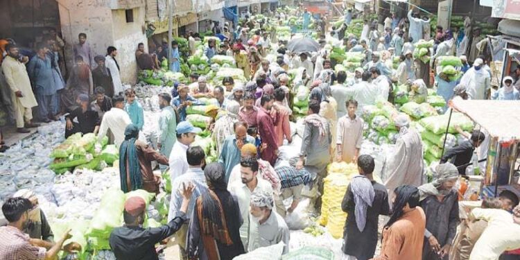 The Market Committee of the sabzi mandi in Karachi