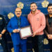 Constable Nabil Shike fort Bend County Precinct 3 present the Certificate of Appreciation to Kaukab Iqbal