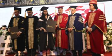 Federal Minister for Maritime Affairs, Mr. Qaiser Ahmed Sheikh, graced the Indus University convocation 2024 as the Chief Guest.