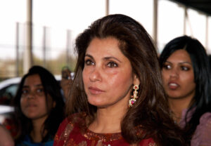 Indian actress Dimple Kapadia (C) arrive