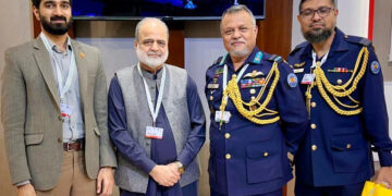 Bangladesh's Air Vice Marshal (ASM) Fakhrul Islam during his visit to the Osaka Company.