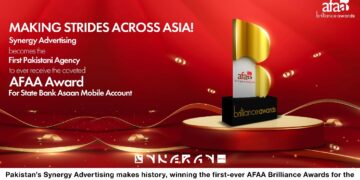 Synergy Group wins renowned AFAA Award for State Bank of Pakistan’s Asaan Mobile Account campaign.