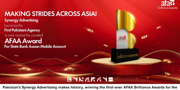 Synergy Group wins renowned AFAA Award for State Bank of Pakistan’s Asaan Mobile Account campaign.