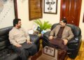 Chairman PRCS Merged Areas Branch Imran Wazir calls on National Chairman PRCS, Sardar Shahid Ahmed Laghari
