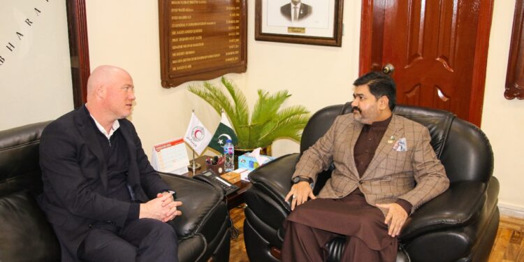 Outgoing Head of ICRC Delegation in Pakistan Nicolas Lambert Meets PRCS Chairman Sardar Shahid Ahmed Laghari