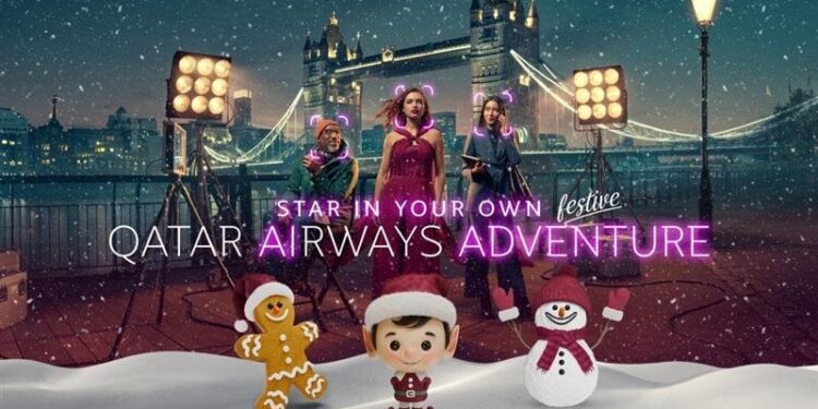 Qatar Airways Takes AI Campaign Festive with Holiday-Themed Scenes and Interactive Giveaway