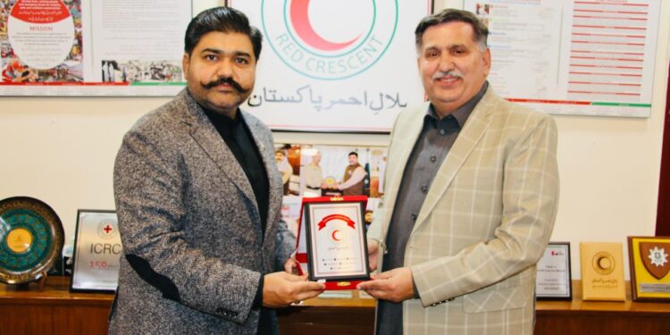 Vice Chairman PRCS KP Calls on National Chairman Sardar Shahid Ahmed Laghari