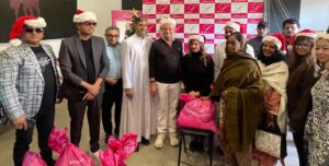 Father Benjamin, German Deputy Andreas Wagner, Tara Uzra Dawood, and others at LADIESFUND Bhook Mitao ration distribution