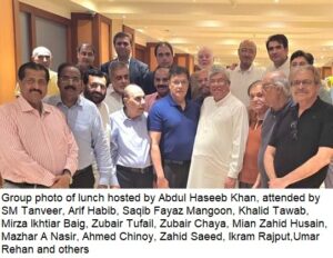 Group photo of lunch hosted by Abdul Haseeb Khan