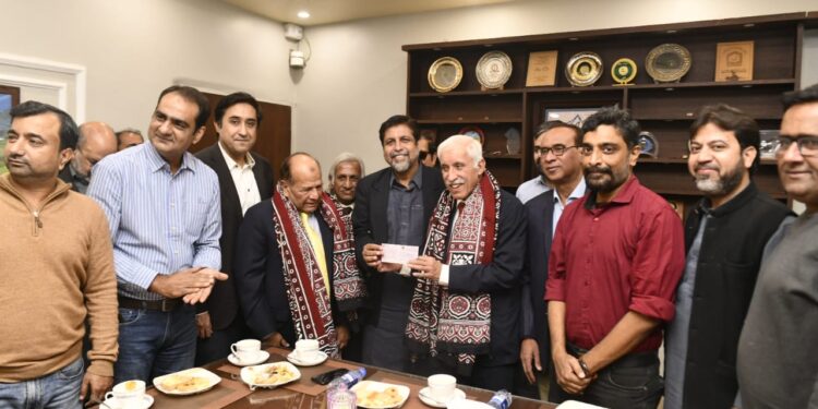 Federal Minister for Maritime Affairs, Mr. Qaiser Ahmed Sheikh, visited the Karachi Press Club