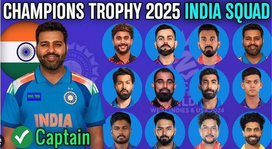 India Reveals Squad for Champions Trophy 2025, Key Players Set to Shine