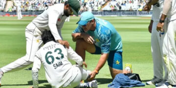 Saim Ayub stretchered off in second Test vs South Africa