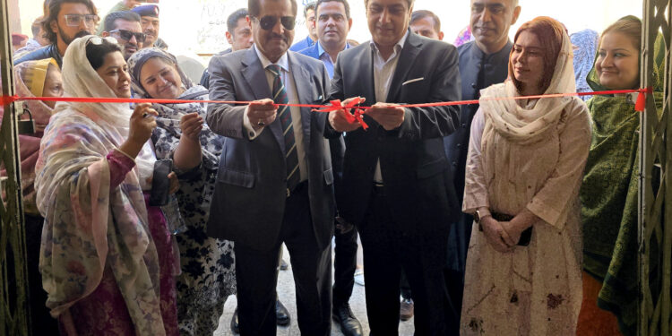 Dr. Mirza Ikhtiar Baig MNA PPP inaugurating the polio camp office