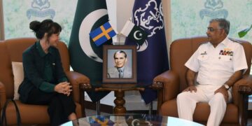 Ambassador of Sweden called on Chief of the Naval Staff Admiral Naveed Ashraf