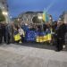 At the People’s Square the demonstration in support of Ukraine and in favor of the United States of Europe.