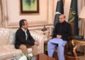 Federal Minister for Power Sardar Awais Ahmed Leghari calls on Prime Minister Muhammad Shehbaz Sharif